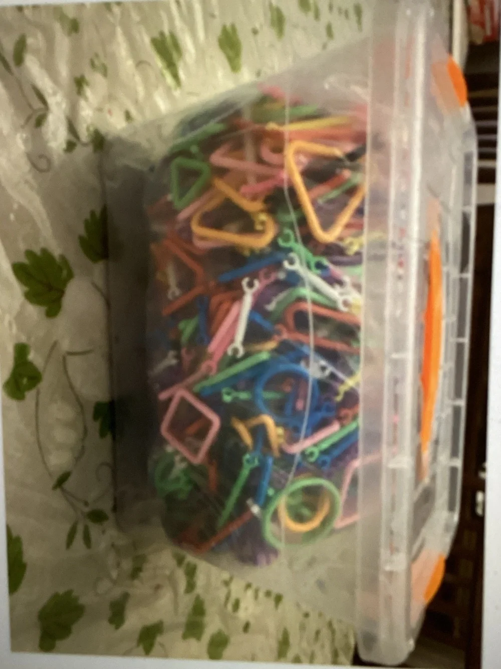 Assorted Colorful Plastic Building Connectors with Storage Box